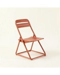 Ash Crossing Folding Outdoor Chair - Terracotta (synthetic illustration; no displayed measurements)
