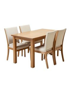 Speights 5 - Piece Rubberwood Solid Wood Dining Set