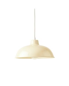 Hill Bridge Pendant Light Suspended From One Plain Cable - Cream