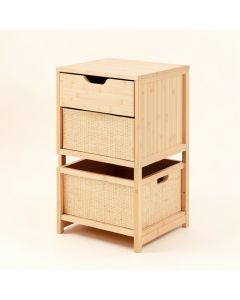 Olive Arc Freestanding Pull-Out Hamper Cabinet - Beige (synthetic illustration; no displayed measurements)