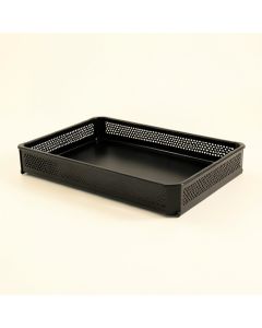 Clay Edge Empty Under-Desk Cable Tray - Black (synthetic illustration; no displayed measurements)