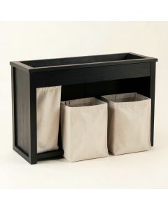 Briar Canyon Laundry Sorting Station With Plain Removable Bags - Black (synthetic illustration; no displayed measurements)
