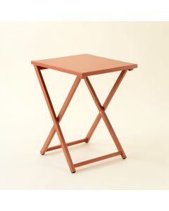 Dawn Crest Compact Balcony Table - Terracotta (synthetic illustration; no displayed measurements)
