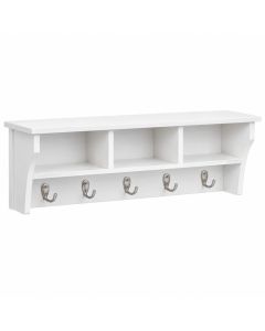 Brook Bend Wall-Mounted Entryway Organizer Shelf - White