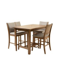 Toddington 3 Piece Bar Height Dining Set With Cushions