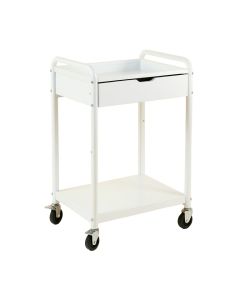 Clay Bend Empty Rolling Workshop Cart - White