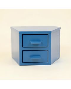 Wren Arc Small-Parts Storage Drawer Cabinet - Blue (synthetic illustration; no displayed measurements)