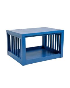 Aspen Field Empty Furniture-Style Pet Crate - Blue (synthetic illustration; no displayed measurements)