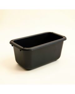 Linden Brook Empty Railing Planter With Integral Brackets - Black (synthetic illustration; no displayed measurements)