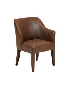Whipple Slatback Genuine Upholstered Dining Chair