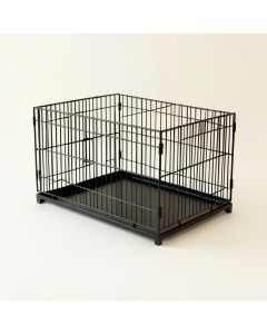 Clay Dale Empty Furniture-Style Pet Crate - Black (synthetic illustration; no displayed measurements)