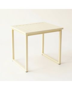 Fern Crest Compact Balcony Table - Cream (synthetic illustration; no displayed measurements)