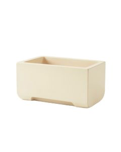 Cedar Brook Empty Raised Planter - Cream (synthetic illustration; no displayed measurements)