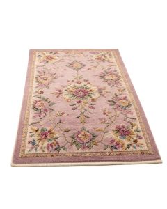Benningfield Floral Hand Knotted Plum Area Rug