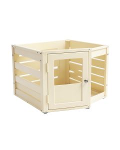 Stone Arc Empty Furniture-Style Pet Crate - Cream