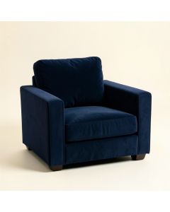 Pine Bluff Upholstered Armchair - Navy (synthetic illustration; no displayed measurements)