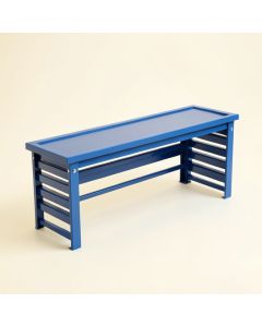 Cedar Branch Narrow Outdoor Storage Bench - Blue (synthetic illustration; no displayed measurements)