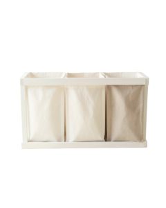 Elm Dell Laundry Sorting Station With Plain Removable Bags - White (synthetic illustration; no displayed measurements)