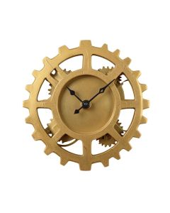 Oversized Gilded Gears 24 '' Wall Clock