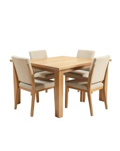 Alythia Butterfly Leaf Rubberwood Solid Wood Dining Set