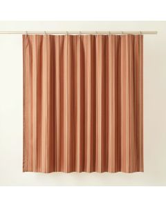 Aspen Brook Shower Curtain Hanging Flat From A Plain Rod - Terracotta (synthetic illustration; no displayed measurements)