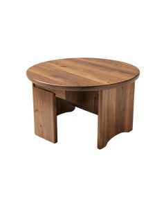 Davisson Solid Wood Drum Coffee Table (synthetic illustration; no displayed measurements)