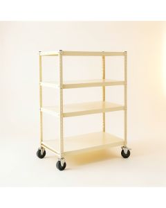 Hazel Bluff Empty Rolling Workshop Cart - Ivory (synthetic illustration; no displayed measurements)