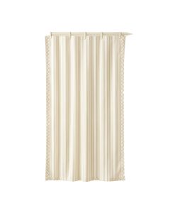 Clay Falls Shower Curtain Hanging Flat From A Plain Rod - Ivory