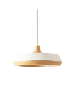 Vale Bridge Pendant Light Suspended From One Plain Cable - White (synthetic illustration; no displayed measurements)