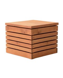 Elm Canyon Closed Outdoor Storage Box - Terracotta (synthetic illustration; no displayed measurements)
