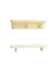 Slate Crest Wall-Mounted Entryway Organizer Shelf - Ivory (synthetic illustration; no displayed measurements)