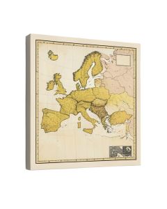 Ethnographische Karte Von Europa , 1847 By Heinrich Berghaus Graphic Art On Wrapped Canvas