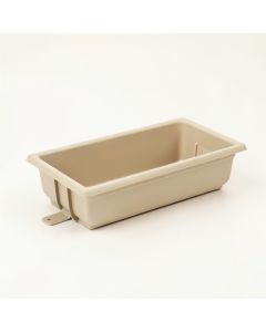 Pine Bend Empty Railing Planter With Integral Brackets - Beige (synthetic illustration; no displayed measurements)