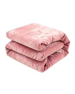 Breakfast In Bed Pink Velvet Duvet Cover & Insert Set (synthetic illustration; no displayed measurements)