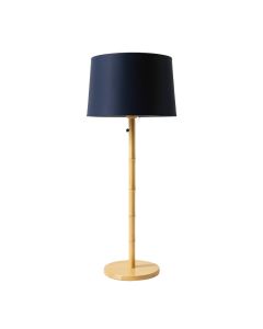 Cove Bridge Floor Lamp With A Plain Fabric Shade - Navy (synthetic illustration; no displayed measurements)