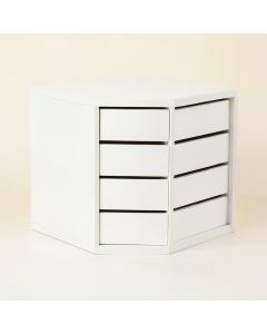 Brook Bluff Small-Parts Storage Drawer Cabinet - White (synthetic illustration; no displayed measurements)