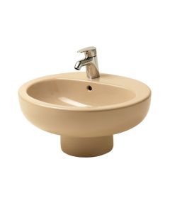 Vitreous China Oval Undermount Bathroom Sink With Overflow
