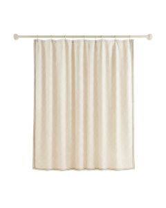 Maple Crest Shower Curtain Hanging Flat From A Plain Rod - Cream (synthetic illustration; no displayed measurements)