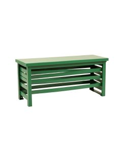 Slate Crest Narrow Outdoor Storage Bench - Green