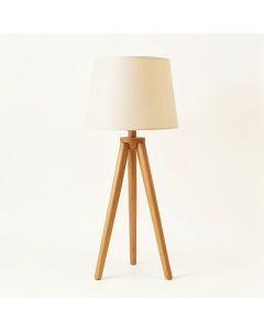 Harbor Crest Floor Lamp With A Plain Fabric Shade - Beige (synthetic illustration; no displayed measurements)