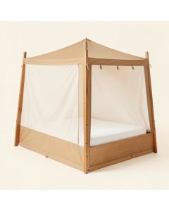 Melange Montage Wood Bed Canopy (synthetic illustration; no displayed measurements)