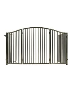 Priester 3-In-1 Arched Decor Superyard 6-Panel Free Standing Pet Gate