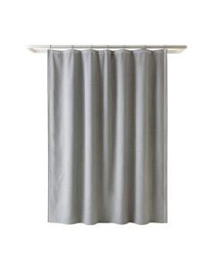 Field Brook Shower Curtain Hanging Flat From A Plain Rod - Gray (synthetic illustration; no displayed measurements)