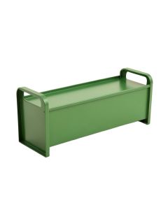 Pine Crossing Narrow Outdoor Storage Bench - Green (synthetic illustration; no displayed measurements)