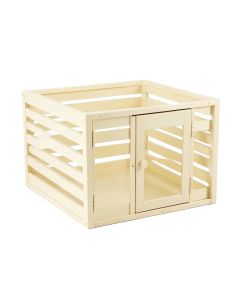 Olive Crest Empty Furniture-Style Pet Crate - Cream