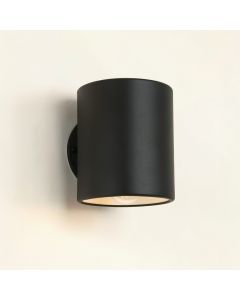 Clay Bluff Wall Sconce Mounted On A Plain Wall - Black (synthetic illustration; no displayed measurements)