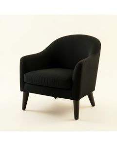 Brook Branch Upholstered Armchair - Black (synthetic illustration; no displayed measurements)