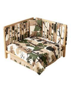 Woodland Camo 4 Piece Crib Bedding Set