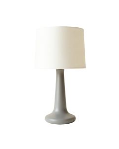 Glen Bridge Table Lamp With A Plain Fabric Shade - Gray