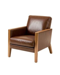 Agee 26.5 '' Wide Top Grain Leather Armchair